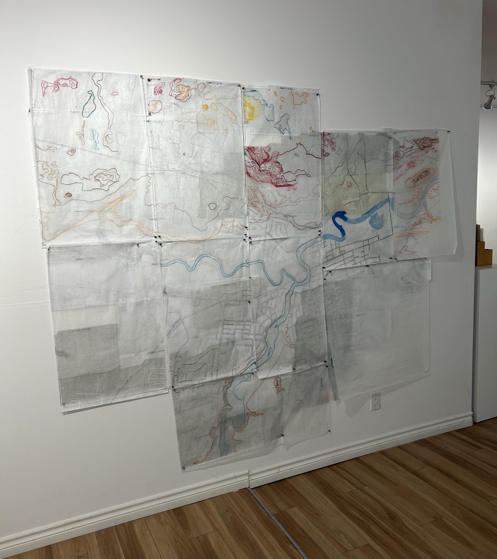 La carte topographique de Lachute, dessinée par les élèves